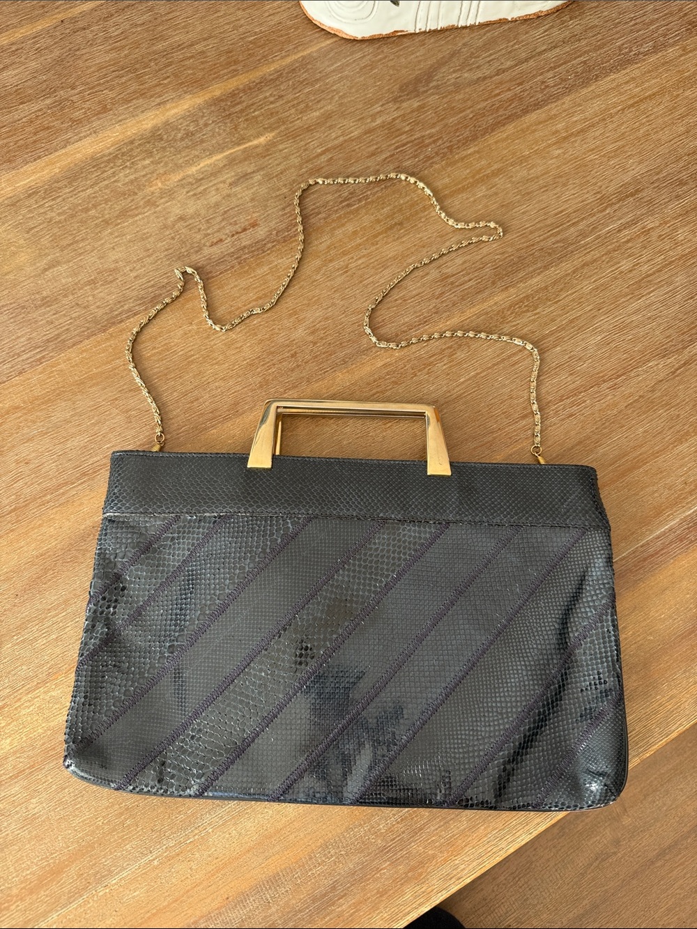 Vintage 70s Snakeskin Bag by Varon